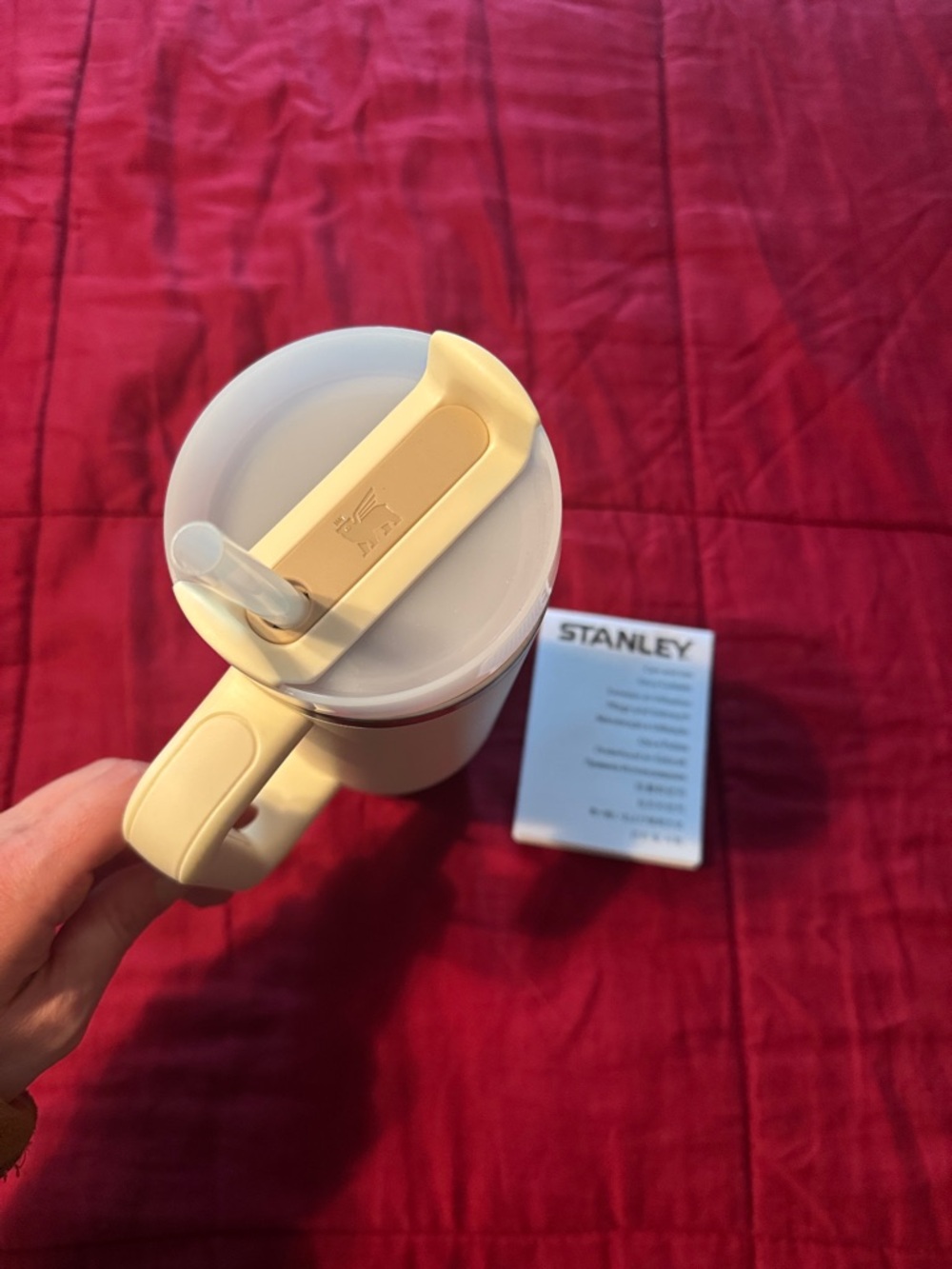 NWT—STANLEY Cream Travel Quencher H2O Tumbler with Handle—30oz All Day Hydration - Picture 4 of 8